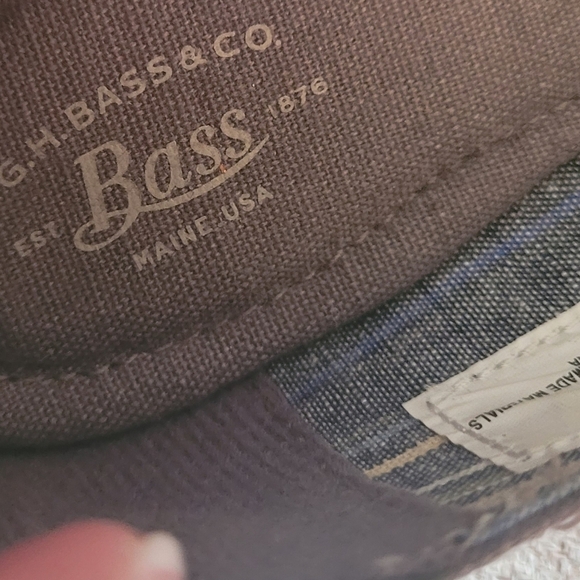 G.H. Bass & Company Gray Canvas Flats Slip Ons Size 7M Casual Shoes - Picture 5 of 6